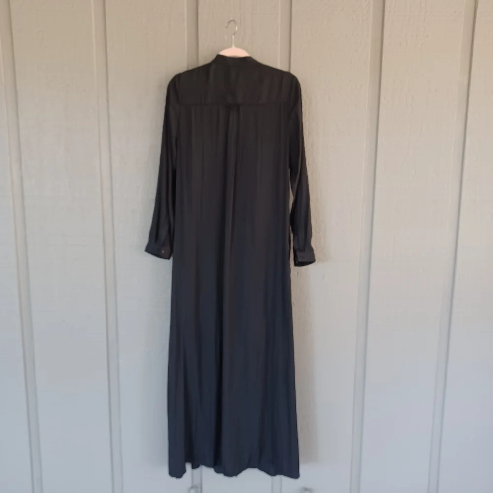 Banana Republic Soft Utility Maxi Dress Size 6 Minimalist Long Sleeve Pockets